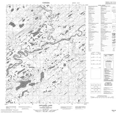 106I08 - ONTADEK LAKE - Topographic Map