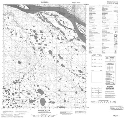 106I12 - GILLIS RIVER - Topographic Map