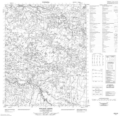 106K08 - WELDON CREEK - Topographic Map