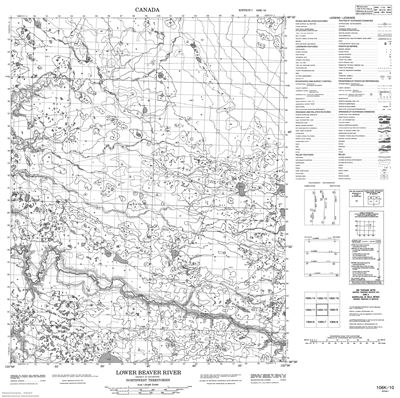 106K10 - LOWER BEAVER RIVER - Topographic Map