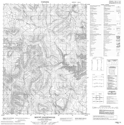 106M13 - MOUNT GOODENOUGH - Topographic Map