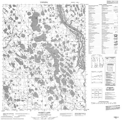 106N04 - RAMEY LAKE - Topographic Map