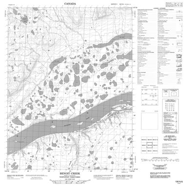 106N08 - BENOIT CREEK - Topographic Map