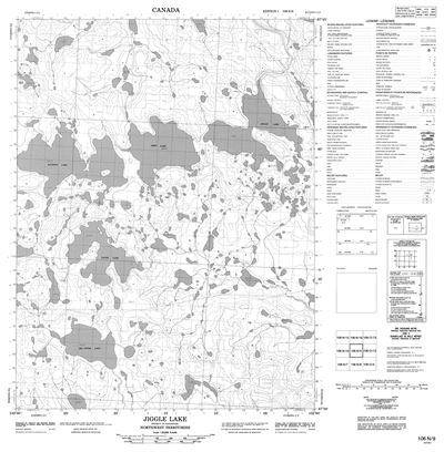 106N09 - JIGGLE LAKE - Topographic Map