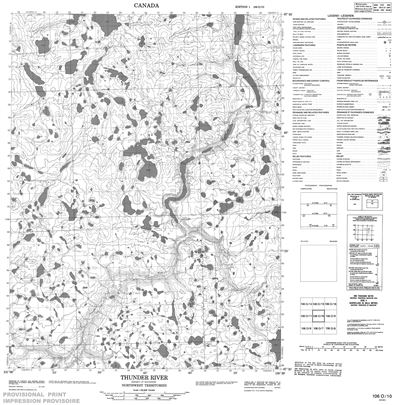 106O10 - THUNDER RIVER - Topographic Map