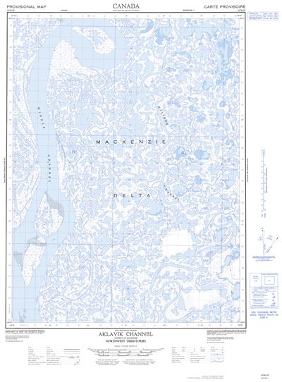 107B03E - AKLAVIK CHANNEL - Topographic Map