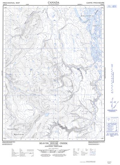 107B05W - BEAVER HOUSE CREEK - Topographic Map