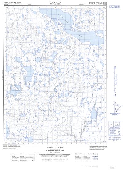 107B10E - NOELL LAKE - Topographic Map