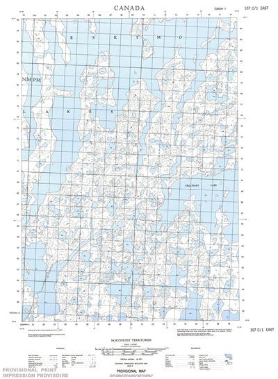 107C01E - URQUHART LAKE - Topographic Map