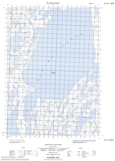 107C01W - URQUHART LAKE - Topographic Map