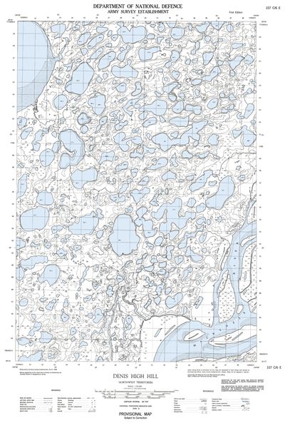107C06E - DENIS HIGH HILL - Topographic Map