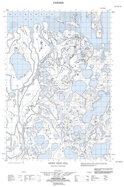 107C06W - DENIS HIGH HILL - Topographic Map