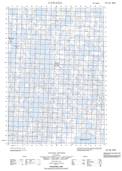 107C08W - TUKTOYAKTUK HARBOUR - Topographic Map