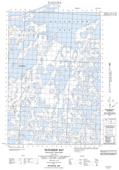 107C09E - HUTCHISON BAY - Topographic Map