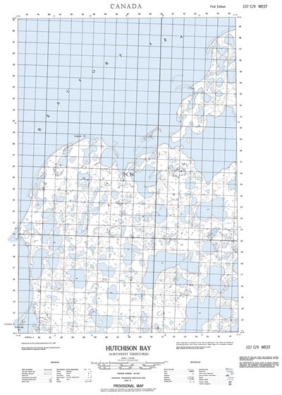 107C09W - HUTCHISON BAY - Topographic Map