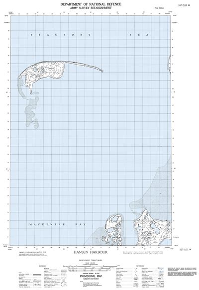 107C11W - HANSEN HARBOUR - Topographic Map