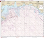NOAA Chart 1115A. Nautical Chart of Cape St. George to Mississippi Passes - Oil and Gas Lease Areas - Gulf of Mexico. NOAA charts portray water depths, coastlines, dangers, aids to navigation, landmarks, bottom characteristics and other features, as well