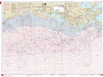 NOAA Chart 1116A. Nautical Chart of Mississippi River to Galveston - Oil and Gas Lease Areas - Gulf of Mexico. NOAA charts portray water depths, coastlines, dangers, aids to navigation, landmarks, bottom characteristics and other features, as well as regu