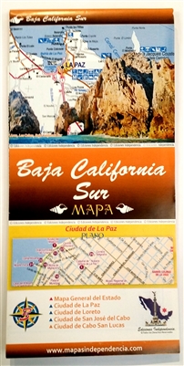 Baja California South Mexico Map. This map is in Spanish. Includes Cuidad de la Paz, Cuidad de Loreto, Cuidad de San Jose del Cabo, Cuidad de Cabo San Lucas, Cd. Insurgentes, Cd. Constitucion, Guerrero Negro and Santa Rosalia. Includes tourist information