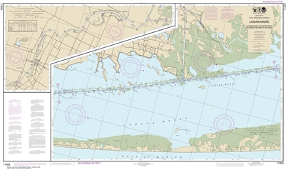 NOAA Chart 11303. Nautical Chart of Intracoastal Waterway Laguna Madre - Chubby Island to Stover Point, including The Arroyo Colorado - Gulf of Mexico. NOAA charts portray water depths, coastlines, dangers, aids to navigation, landmarks, bottom characteri