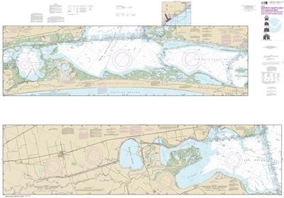 NOAA Chart 11315. Nautical Chart of Intracoastal Waterway Espiritu Santo Bay to Carlos Bay including San Antonio Bay and Victoria Barge Canal - Gulf Coast. NOAA charts portray water depths, coastlines, dangers, aids to navigation, landmarks, bottom charac