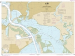 NOAA Chart 11328. Nautical Chart of Houston Ship Channel Atkinson Island to Alexander Island - Gulf Coast. NOAA charts portray water depths, coastlines, dangers, aids to navigation, landmarks, bottom characteristics and other features, as well as regulato