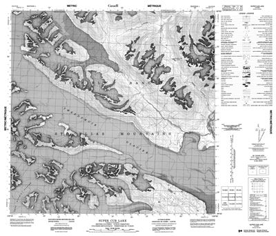 114O16 - SUPER CUB LAKE - Topographic Map