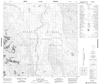 114P14 - SURVEY LAKE - Topographic Map