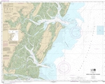 NOAA Chart 11510. Nautical Chart of Sapelo and Doboy Sounds - East Coast USA. NOAA charts portray water depths, coastlines, dangers, aids to navigation, landmarks, bottom characteristics and other features, as well as regulatory, tide, and other informati