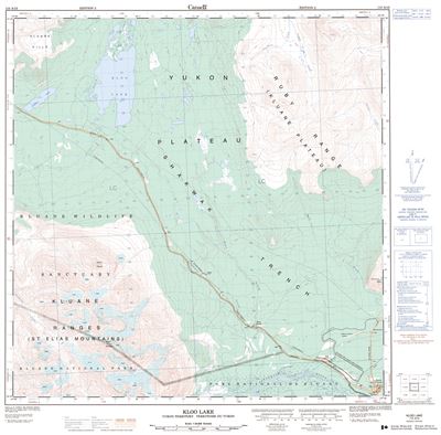 115A13 - KLOO LAKE - Topographic Map