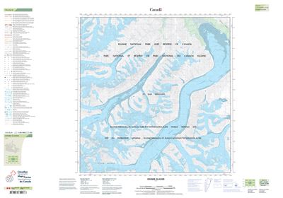 115G04 - DONJEK GLACIER - Topographic Map