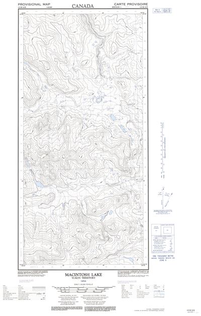115H10E - MACINTOSH LAKE - Topographic Map