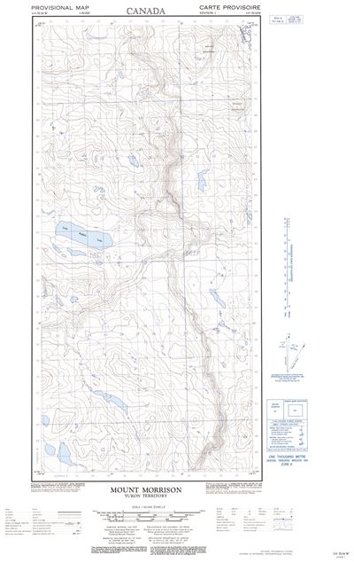 115H16W - MOUNT MORRISON - Topographic Map