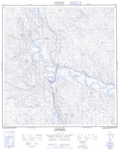 115I01 - CARMACKS - Topographic Map