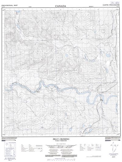 115I15 - PELLY CROSSING - Topographic Map