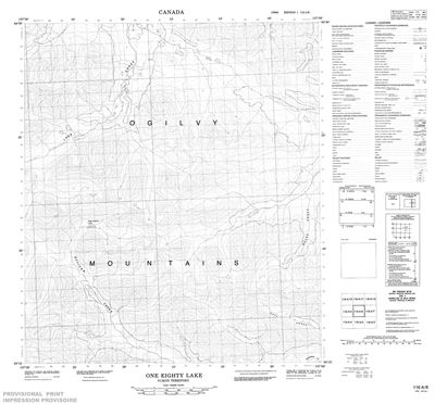 116A06 - ONE EIGHTY LAKE - Topographic Map