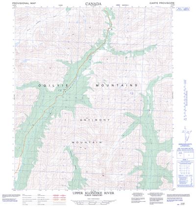 116B08 - ROBERT SERVICE CREEK - Topographic Map