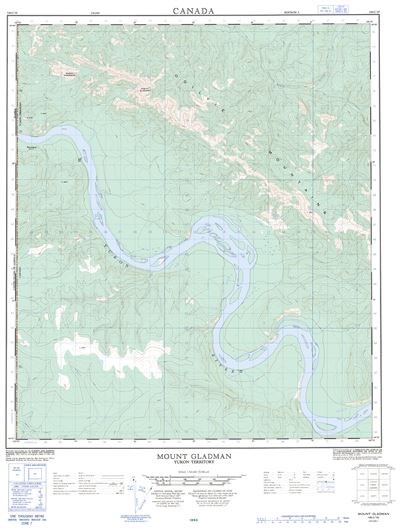 116C10 - MOUNT GLADMAN - Topographic Map