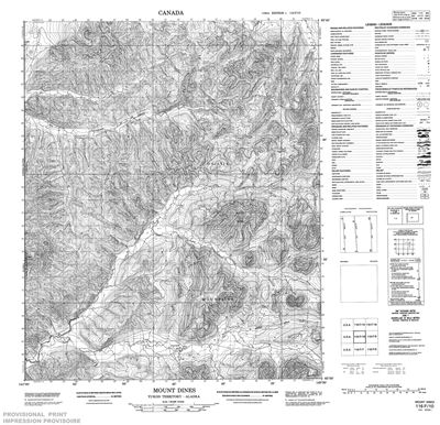 116F10 - MOUNT DINES - Topographic Map