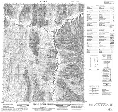 116G13 - MOUNT TAGISH CHARLIE - Topographic Map