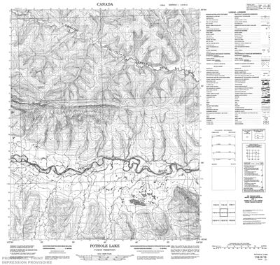 116H15 - POTHOLE LAKE - Topographic Map