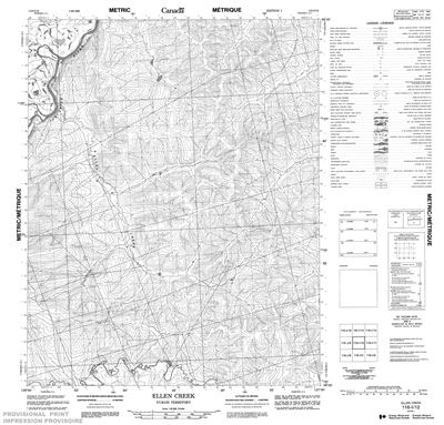 116I12 - ELLEN CREEK - Topographic Map