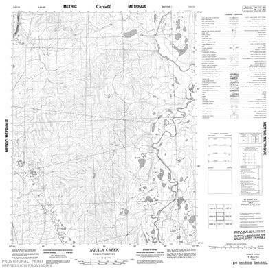 116I14 - AQUILA CREEK - Topographic Map