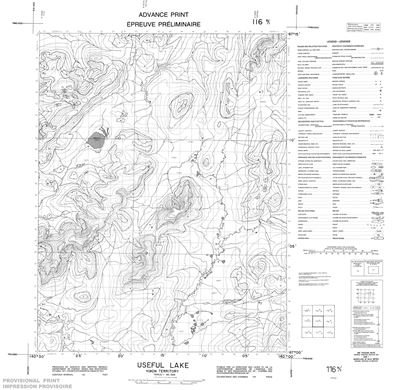 116N01 - USEFUL LAKE - Topographic Map