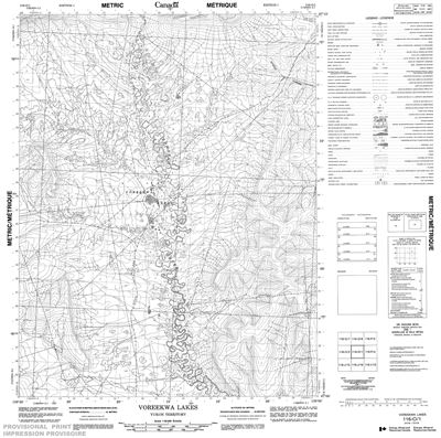 116O01 - VOREEKWA LAKES - Topographic Map
