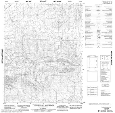 116O03 - VEESHRIDLAH MOUNTAIN - Topographic Map