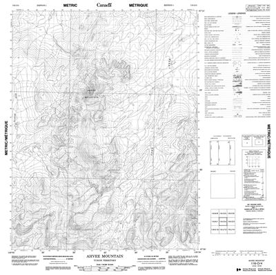 116O04 - AHVEE MOUNTAIN - Topographic Map