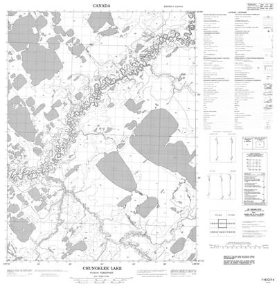 116O14 - CHUNGKLEE LAKE - Topographic Map