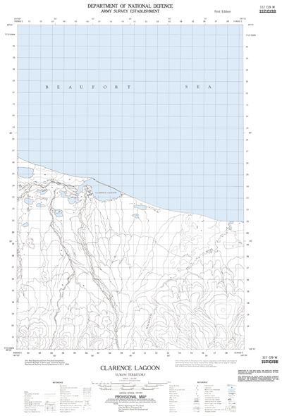 117C09W - CLARENCE LAGOON - Topographic Map