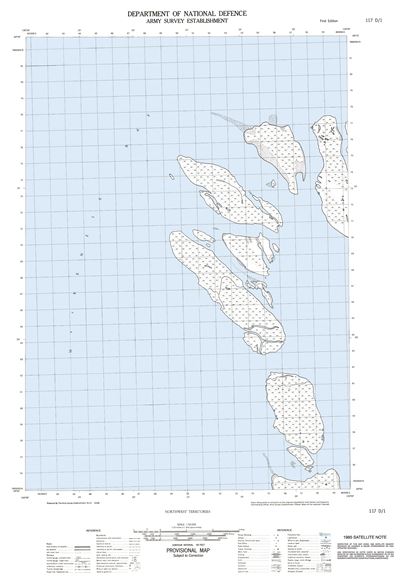 117D01 - OLIVIER ISLANDS - Topographic Map